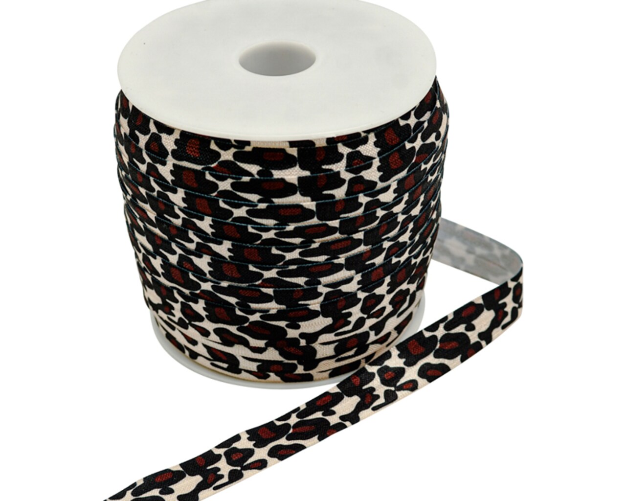 5/8 x 50 Yards Brown and Ivory Chevron Fold Over Elastic Sewing Trim